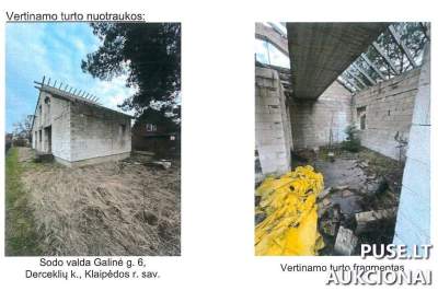 Sodo namas Klaipėdos rajone, Derceklių kaime, Galinė g. 6, pradinė kaina 32800 EUR
