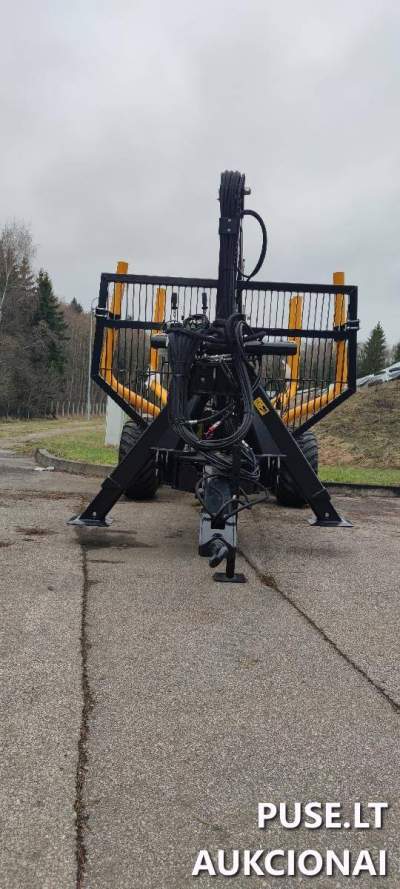 Miško priekaba Country 90D su kranu Country 670 pradinė kaina 19602 EUR