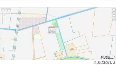 Žemės ūkio paskirties žemės sklypo dalies pardavimas Pasvalio rajone, Moliūnų kaime, pradinė kaina 518 EUR