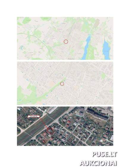 1/2 žemės sklypo dalis Šiauliuose, Geležinkelio g. 20C, pradinė kaina 28800 EUR