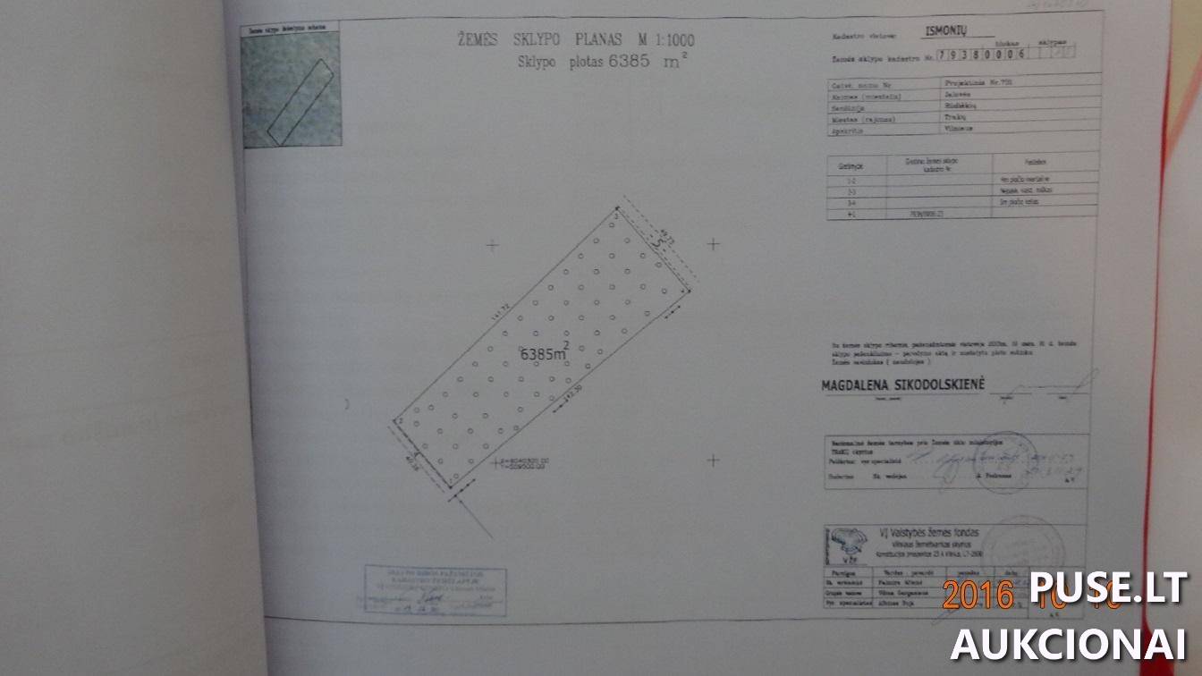 Žemės sklypas Sklypai Jalovė, Rūdiškių sen., Trakų r. sav. 1