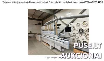 Kraštų laminavimo įranga Homag OPTIMAT KDF 440 C aukcione nuo 21344 EUR