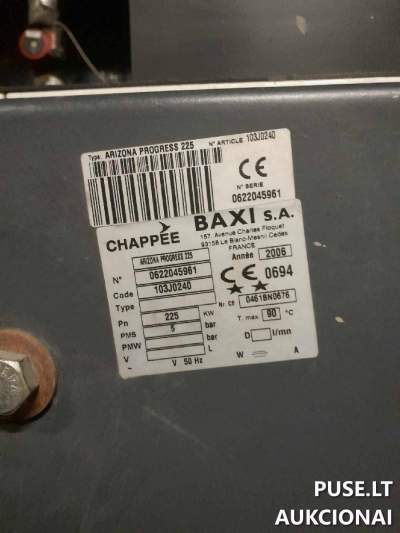 Veikiantis skysto kuro katilas 225 kW aukcione nuo 980 EUR - Šalčininkų r.