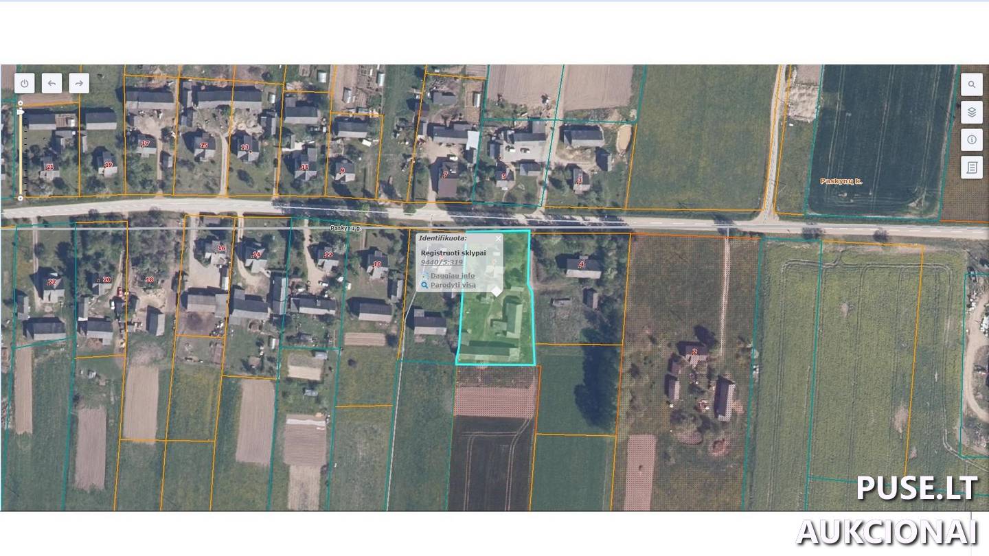 Žemės sklypas Sklypai Paskynų g. 6, 74320 Paskynai, Šimkaičių sen., Jurbarko r. sav. 1