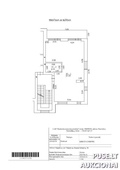 Vykstantis aukcionas: dalinai įrengtas butas Vilniuje, Simono Grunau g. 36, 129200 EUR