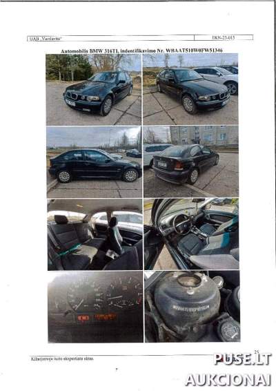 Parduodamas automobilis BMW 316TI keleivinis aukcione nuo 2000 EUR