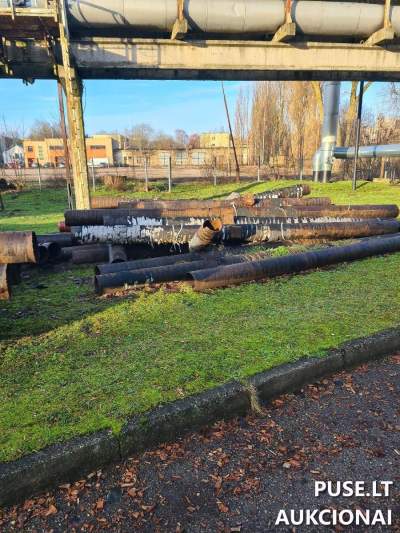 Naudoti juodojo metalo vamzdžiai aukcionas Klaipėdoje nuo 4500 EUR - DN250