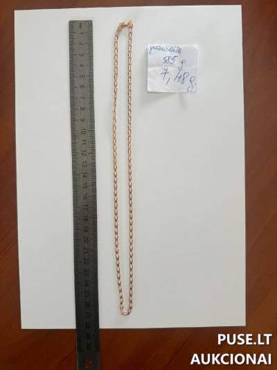 Auksinė grandinėlė ant kaklo praba 585, 7.48 g svorio, pradinė kaina 176 EUR
