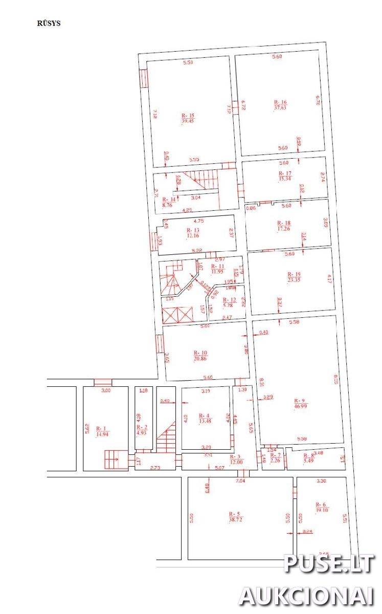 Administracinės patalpos Patalpos/Butai Pamėnkalnio g. 21, 01114 Vilnius, Vilniaus m. sav. 1