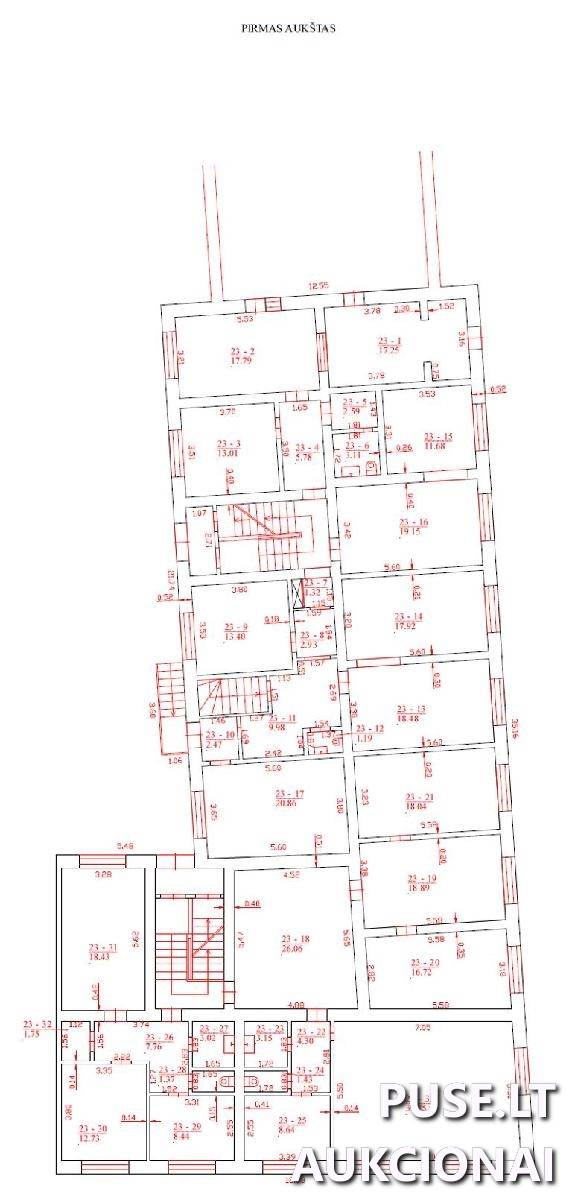 Administracinės patalpos Patalpos/Butai Pamėnkalnio g. 21, 01114 Vilnius, Vilniaus m. sav. 9