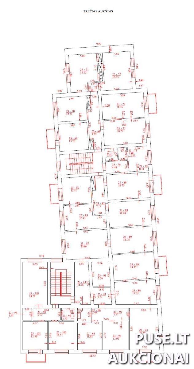 Administracinės patalpos Patalpos/Butai Pamėnkalnio g. 21, 01114 Vilnius, Vilniaus m. sav. 11