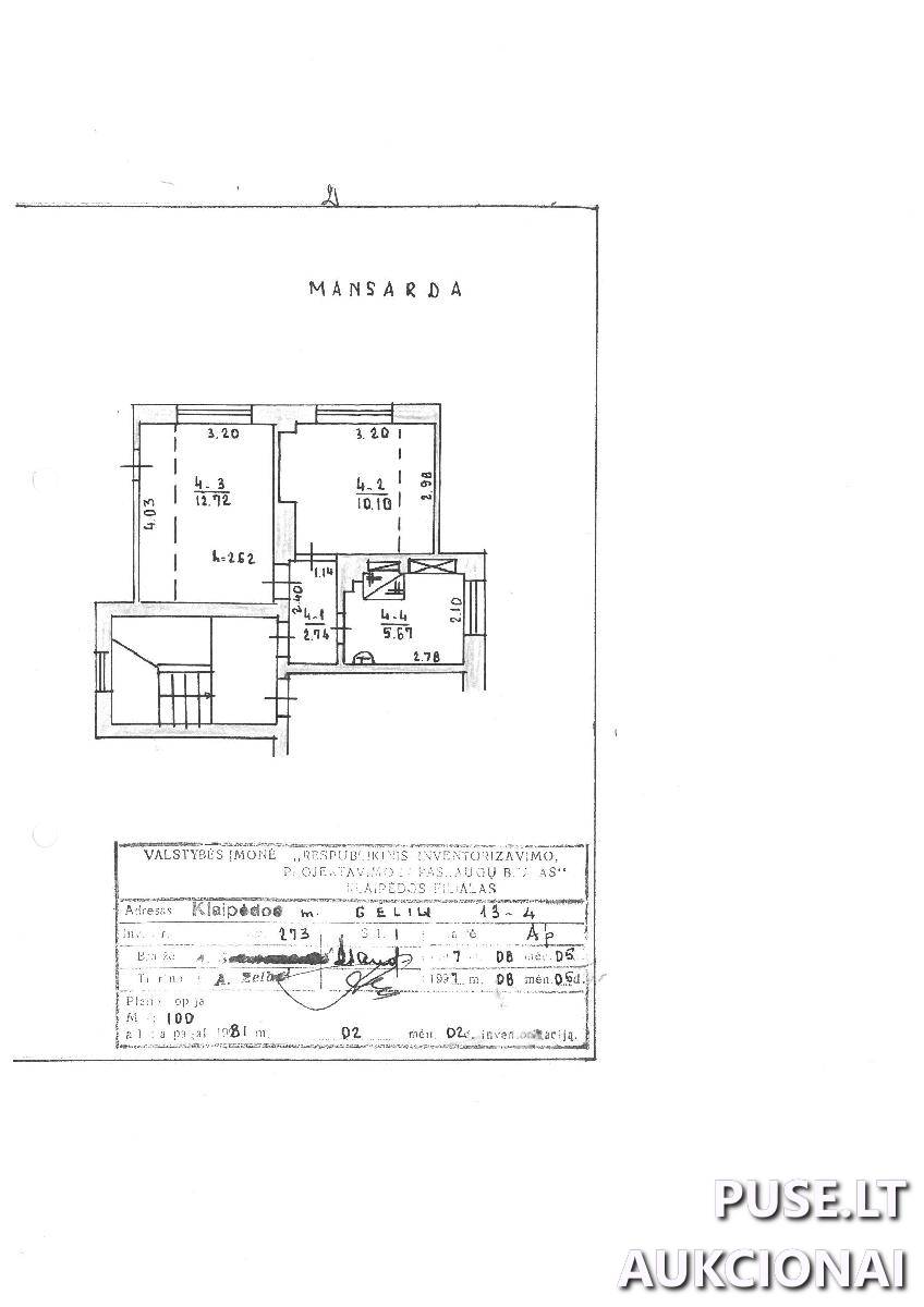 Butas Patalpos/Butai Gėlių g. 13, 91211 Klaipėda, Klaipėdos m. sav. 1