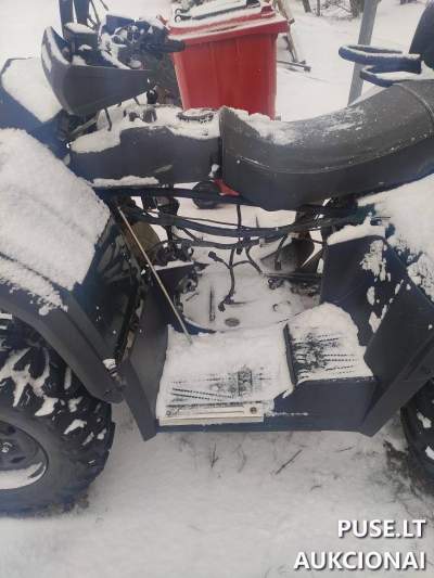 Parduodamas keturratis motociklas HISUN HS550ATV-2 su defektais, pradinė kaina 210 EUR