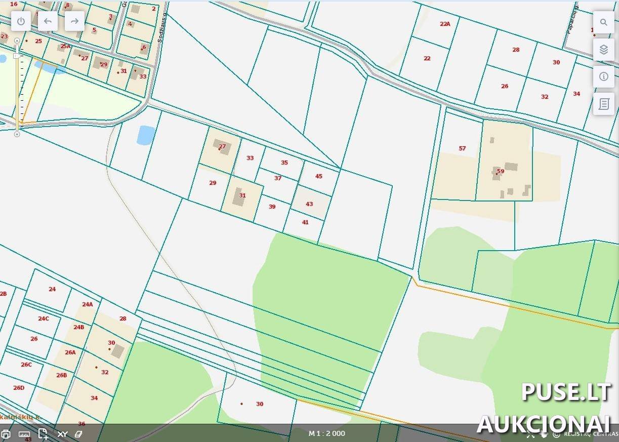 Žemės sklypas Sklypai Sodžiaus g. 37, 13287 Pakalniškės, Nemėžio sen., Vilniaus r. sav. 1