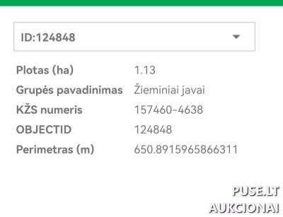 Žemės ūkio sklypas Radviliškio r. Papušynio kaim. 2000 EUR - 1/1 dalis