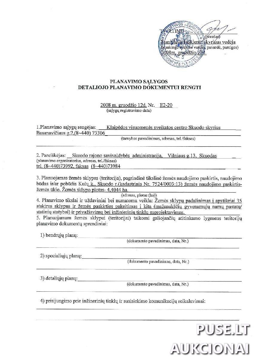 Žemės sklypas Sklypai Skuodo miesto sen., Skuodo r. sav. 4