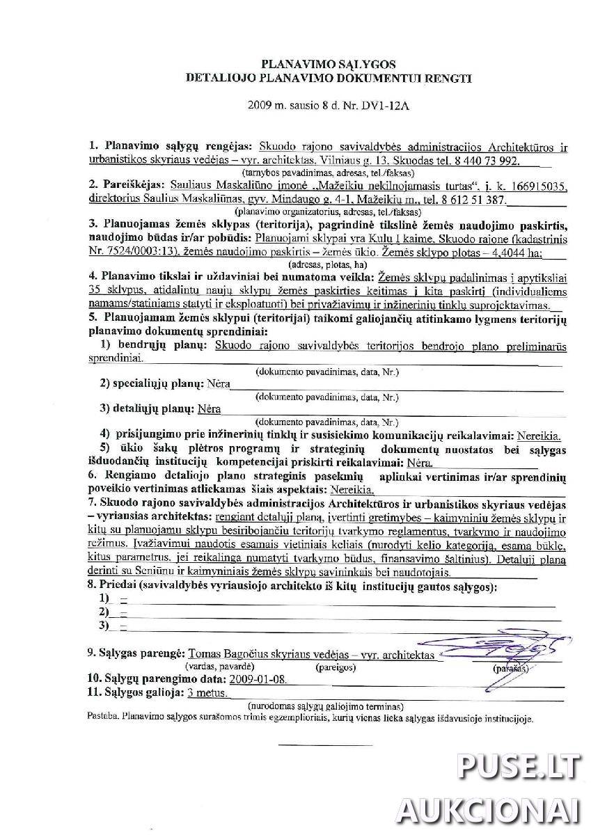 Žemės sklypas Sklypai Skuodo miesto sen., Skuodo r. sav. 15