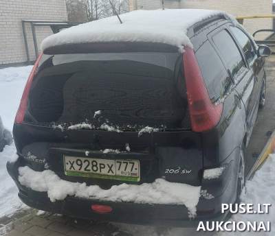 Peugeot 206 automobilis aukcione Panevėžyje nuo 333 EUR pradinės kainos