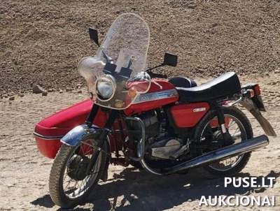 Motociklas su šonine priekaba JAWA 350 parduodamas aukcione, pradinė kaina 2800 EUR