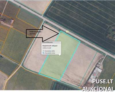 Žemės ūkio paskirties sklypas Kelmės r., Vikraičių k., 2Ha parduodamas aukcione nuo 6400 EUR
