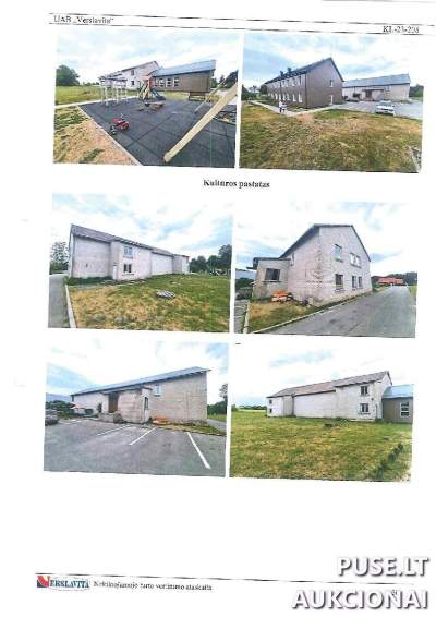 Kultūros namai Plungės rajone, Narvaišių kaime, Liepgirių g. 27, pradinė kaina 10366 EUR