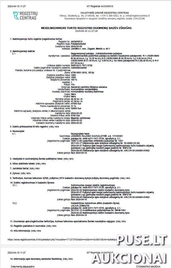 Administracinės patalpos Patalpos/Butai Žagarės g. 40, 84109 Joniškis, Joniškio sen., Joniškio r. sav. 6