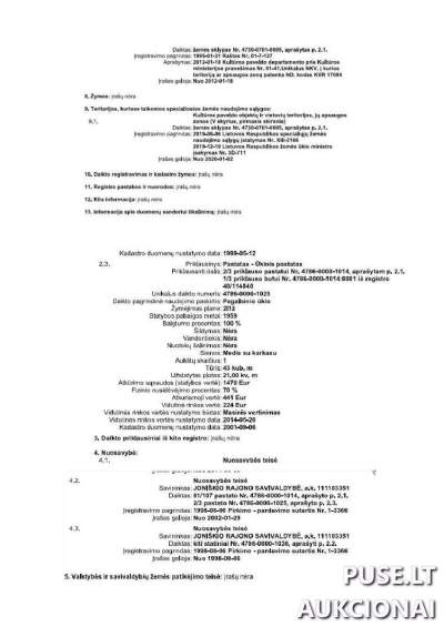 Parduodama 81/107 dalis gyvenamojo namo su priklausiniais Joniškyje, Žagarės g. 9, pradinė kaina 8160 EUR