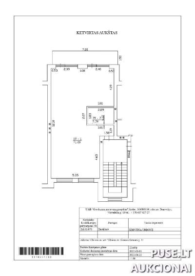 Parduodamas 85% baigtumo butas Vilniuje, Simono Grunau g. 34, 140480 EUR - Antstolių varžytynės