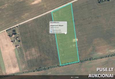 1.5 ha žemės ūkio paskirties sklypo dalis Varėnos rajone, Praudos kaime, pradinė kaina 2880 EUR