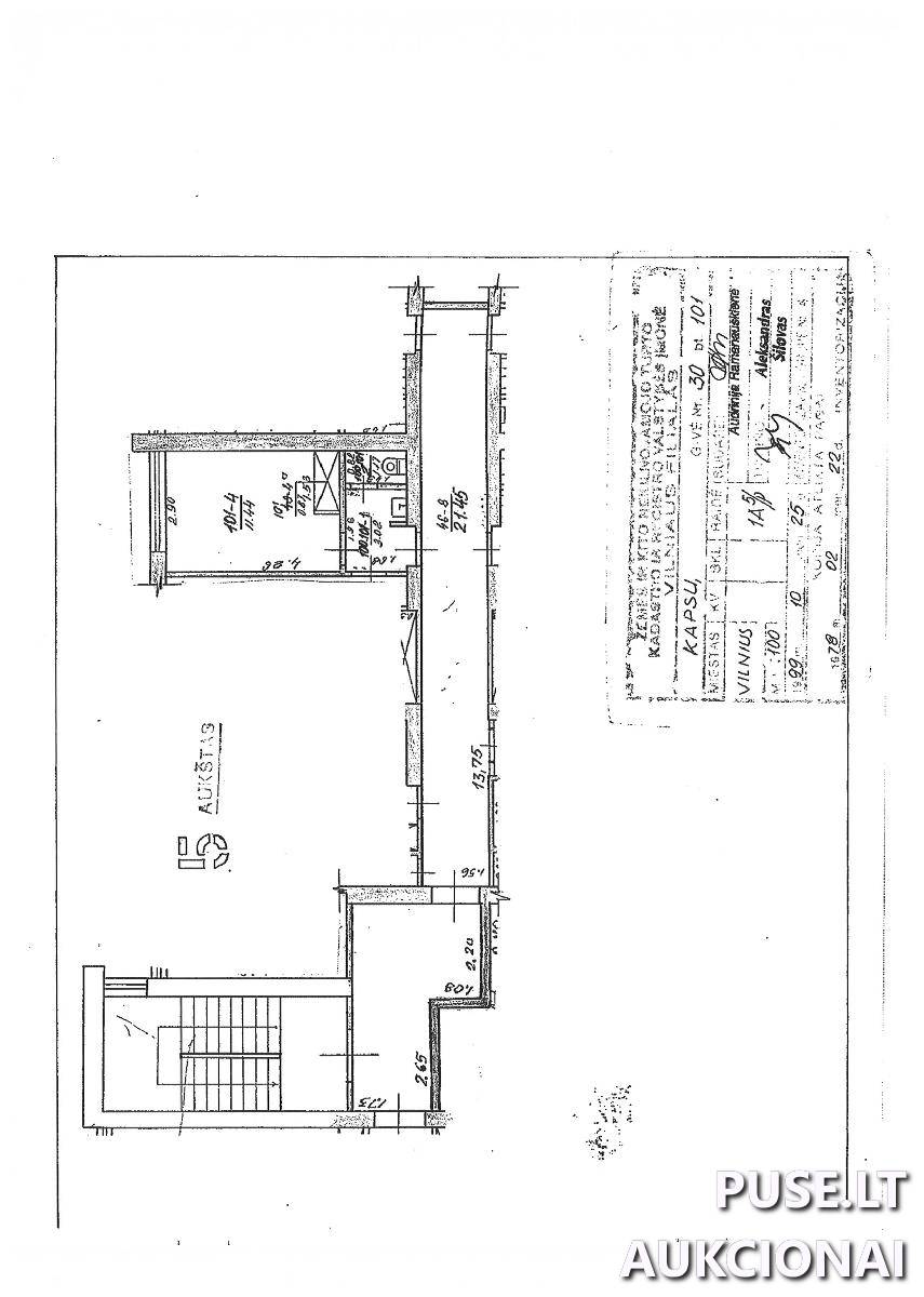 Kambarys Patalpos/Butai Kapsų g. 30, 02167 Vilnius, Vilniaus m. sav. 1