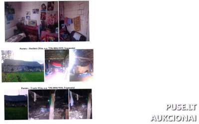 Dalinis gyvenamasis namas Raseinių rajone, Grajauskų kaime, pradinė kaina 3300 EUR