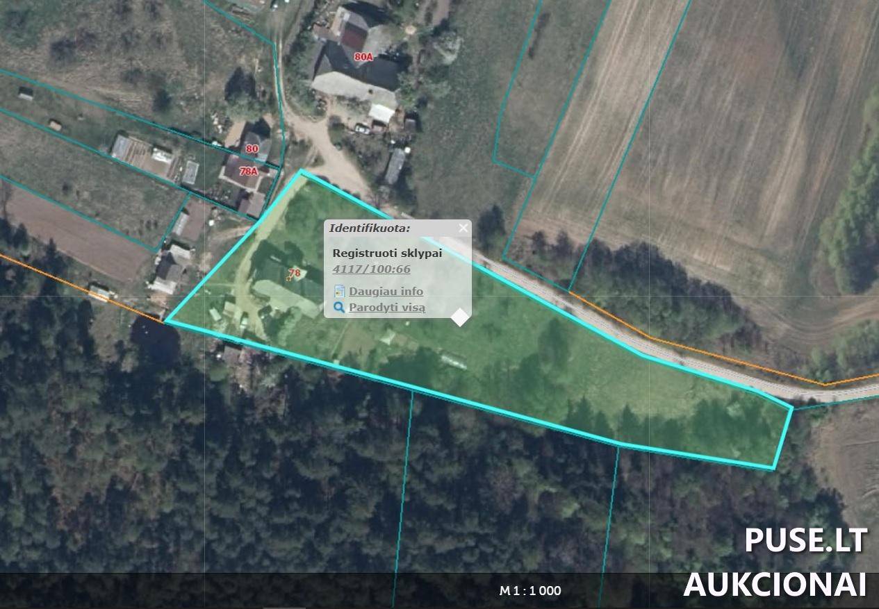 Žemės sklypas Sklypai Ežero g. 78, 14256 Žudiškės, Riešės sen., Vilniaus r. sav. 2