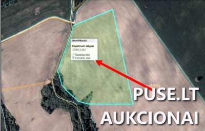 Parduodamas 4.6136 ha žemės ūkio sklypas Tauragės rajone, Tamošaičių kaime, kaina nuo 21040 EUR