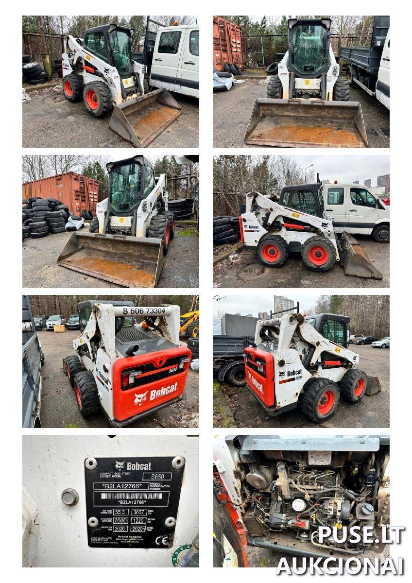 BOBCAT S650, 2020 m. ir kaušas Traktoriai, savaeigės mašinos, priekabos, puspriekabės 3