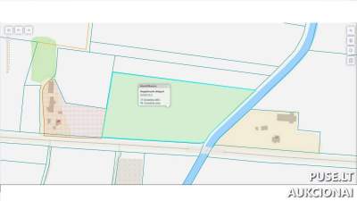 Parduodama 1/4 žemės ūkio paskirties sklypo Pasvalio r. sav., Ličiūnų k., pradinė kaina 2380 EUR