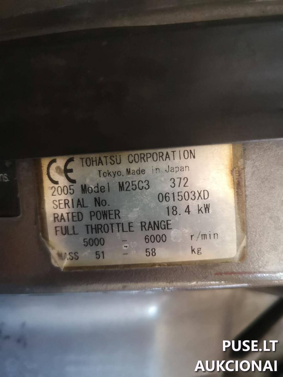 Variklis TOHATSU M25C3S Kitas turtas 1