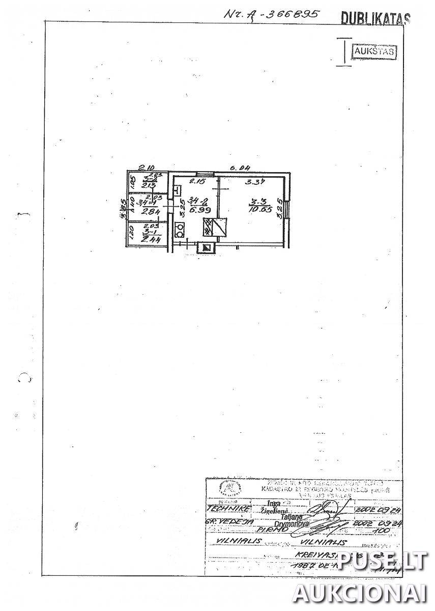 Butas Patalpos/Butai Kreivasis skg. 12, 01205 Vilnius, Vilniaus m. sav. 1