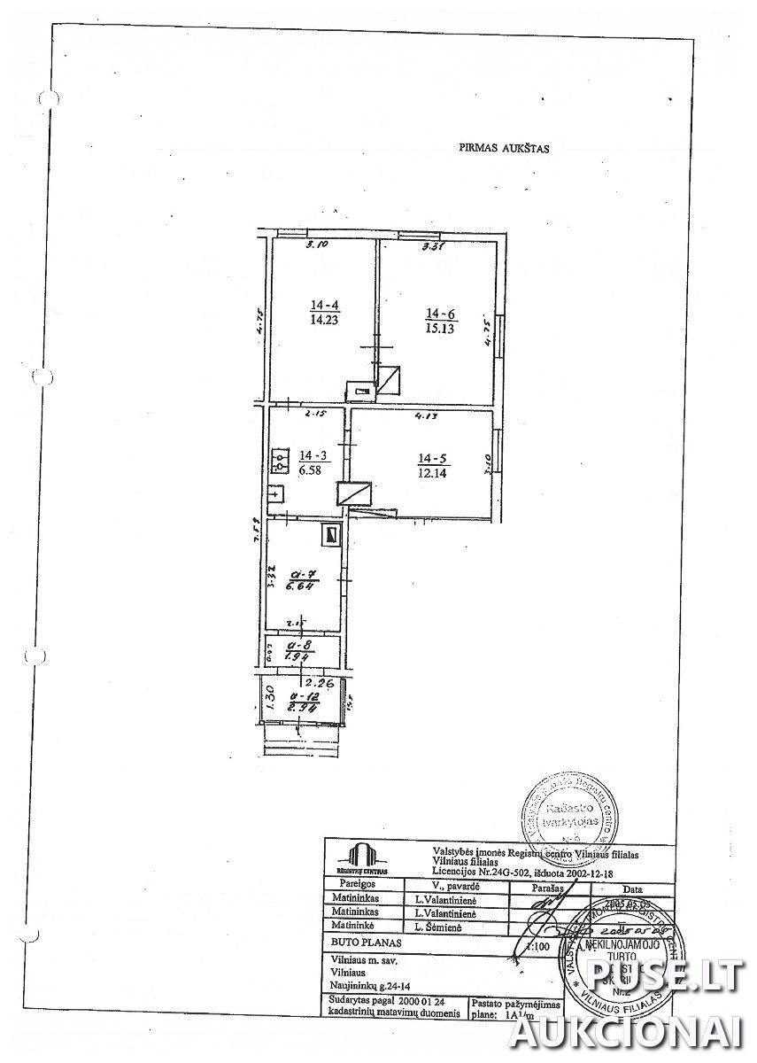 Butas Patalpos/Butai Naujininkų g. 24, 02109 Vilnius, Vilniaus m. sav. 1