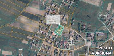 1/10 žemės sklypo dalis Klaipėdos r. sav., Žadeikių k., Liepos g. 3, pradinė kaina 1345 EUR