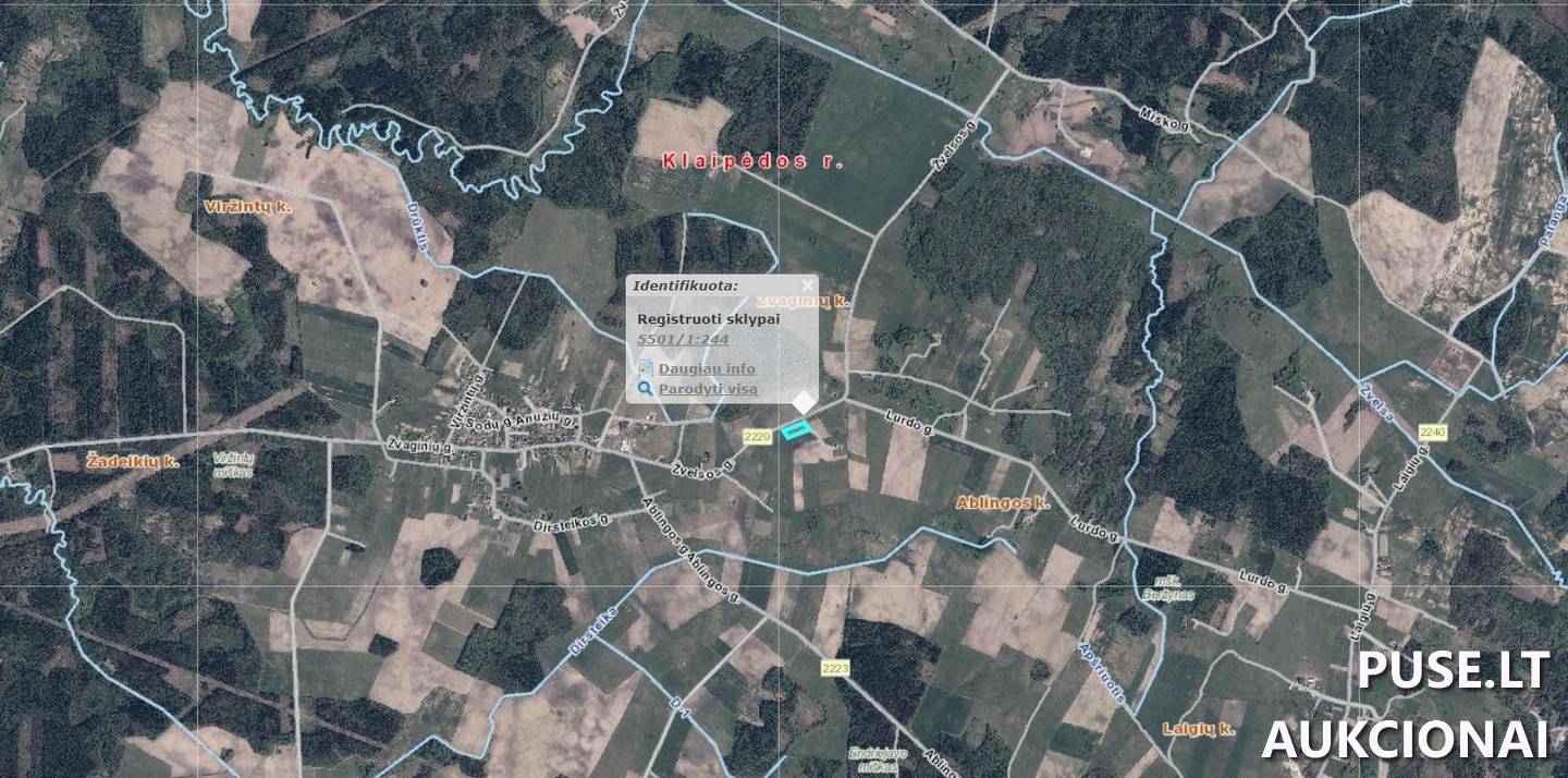Žemės sklypas Sklypai Žvaginiai, Endriejavo sen., Klaipėdos r. sav. 1