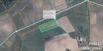 Žemės ūkio paskirties sklypo 1/10 dalis Klaipėdos r. sav., Žvaginių k. aukcionas nuo 114 EUR