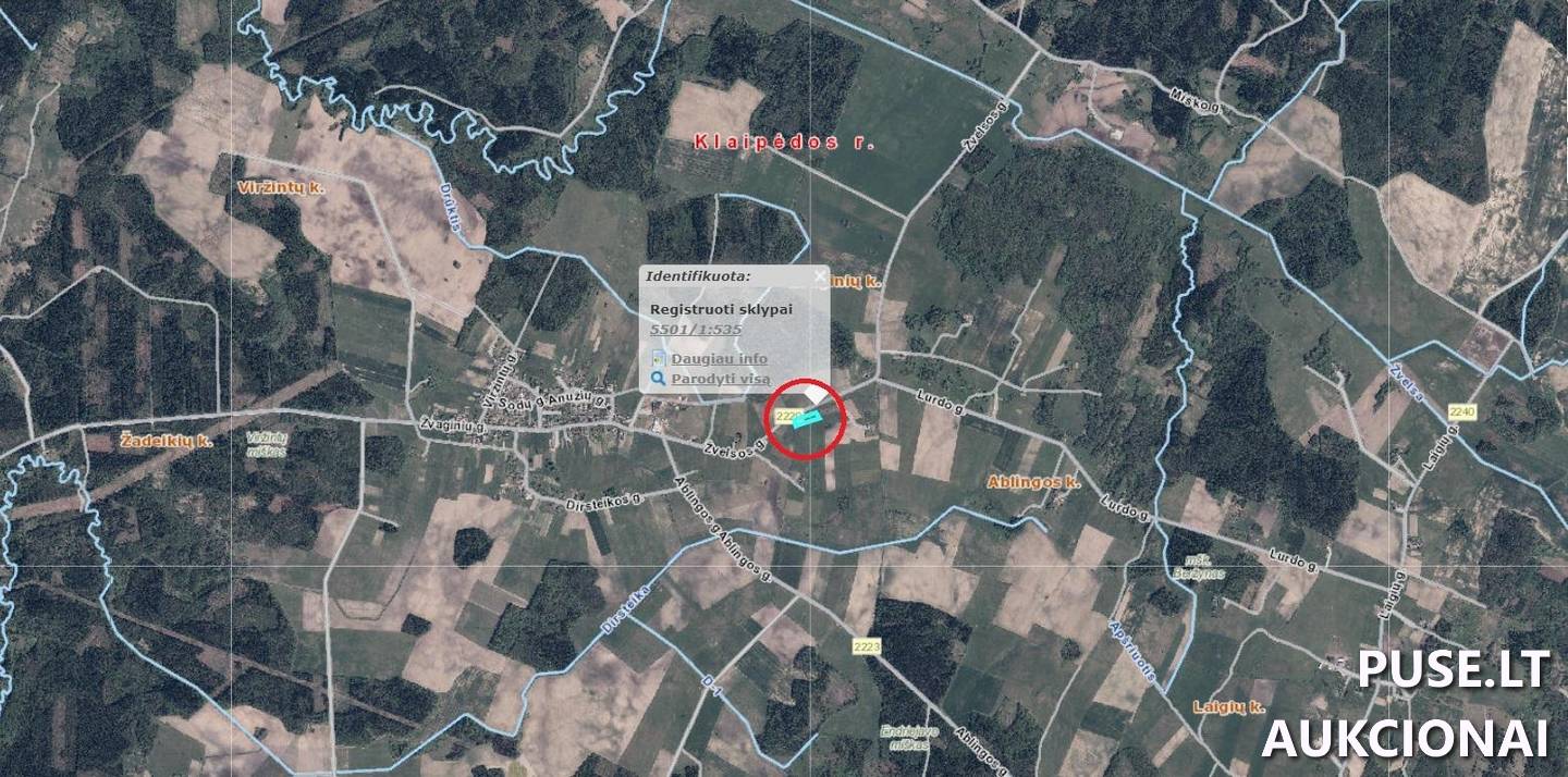 Žemės sklypas Sklypai Žvaginiai, Endriejavo sen., Klaipėdos r. sav. 1