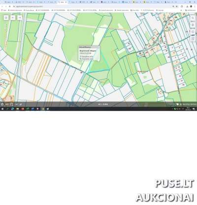 Žemės sklypo nuomos teisė 2.9120 ha Trakų rajone, Mamavio kaime, pradinė kaina 1440 EUR aukcione