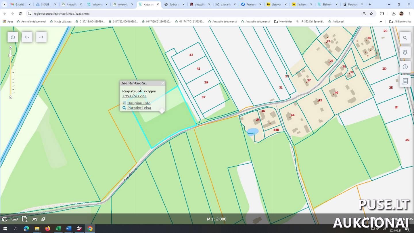 Žemės sklypas Sklypai Mamavys, Paluknio sen., Trakų r. sav. 1