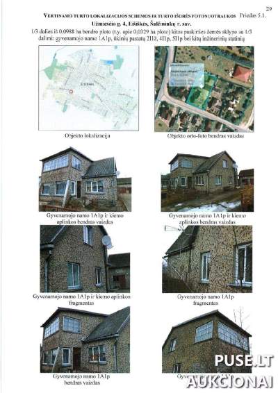 1/3 dalis žemės sklypo Eišiškėse, Užmiesčio g. 4, pradinė kaina 14340 EUR, antstolių varžytynės