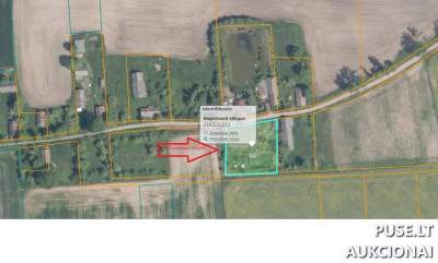 Žemės ūkio paskirties sklypas Radviliškio r. sav. Žardelių k. 0.17 ha už 540 EUR