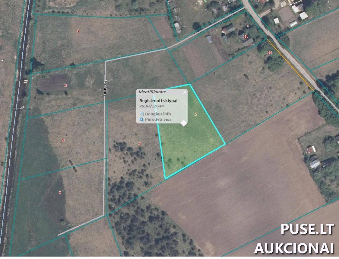 Žemės sklypas Sklypai Luknos g. 2, 21177 Jurgelionys, Rūdiškių sen., Trakų r. sav. 2