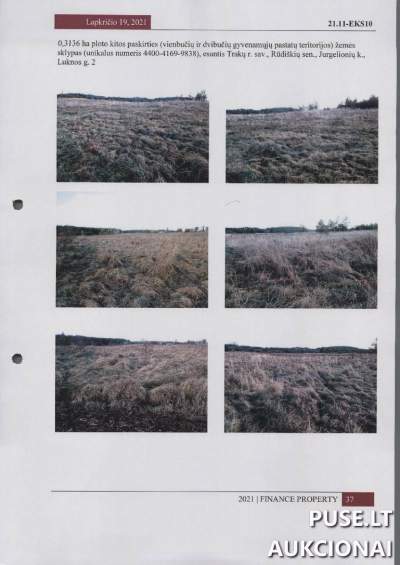 Žemės sklypas Trakų rajone, Jurgelionių kaime, 0.3136 ha, parduodamas nuo 9900 EUR antstolių aukcione