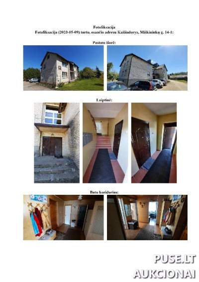 5/8 dalis buto Kaišiadorių mieste, Miškininkų g. 14, pradinė kaina 25600 EUR