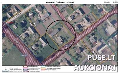 Žemės sklypas Tauragės r. Lomių k. Stotelės g. 2 parduodamas aukcione už 3270 EUR